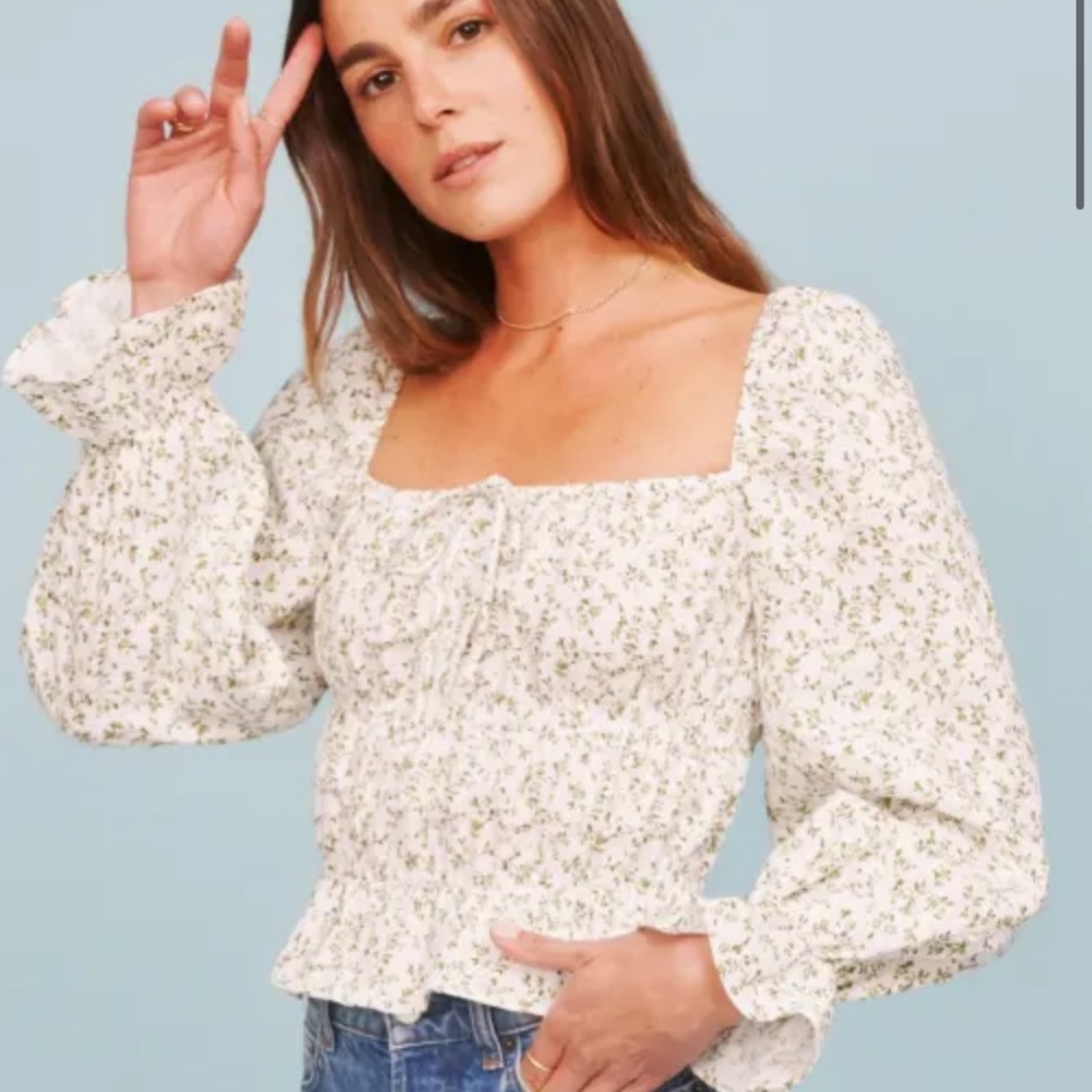 Reformation linen pimento top sz S